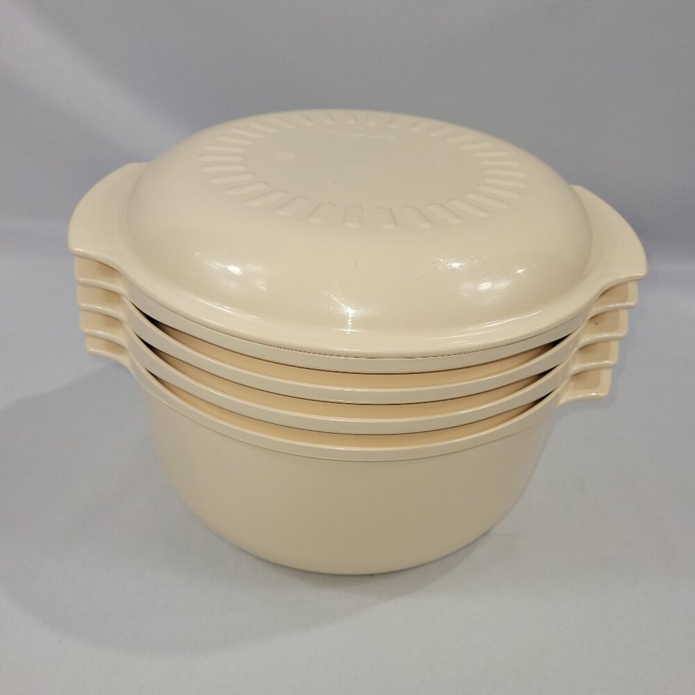Tupperware Vintage 5 Piece Stack Cooker Microwave Cooking Set